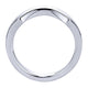 Wedding Band 14k White Gold Curved
