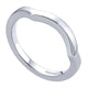 Wedding Band 14k White Gold Curved