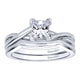 Wedding Band 14k White Gold Curved