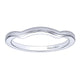 Wedding Band 14k White Gold Curved