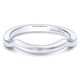 Wedding Band 14k White Gold Curved
