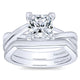 Wedding Band 14k White Gold Curved