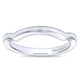 Wedding Band 14k White Gold Curved