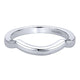 Wedding Band 14k White Gold Curved
