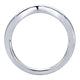 Wedding Band 14k White Gold Curved