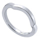 Wedding Band 14k White Gold Curved
