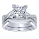 Wedding Band 14k White Gold Curved