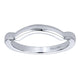 Wedding Band 14k White Gold Curved
