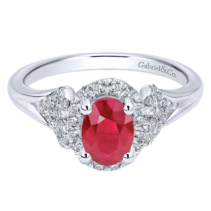 Ladies' Ring 14k White Gold Lusso Color Fashion