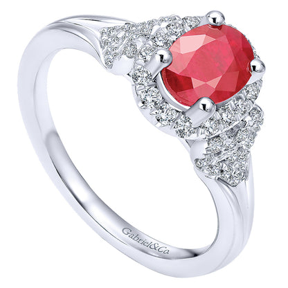Ladies' Ring 14k White Gold Lusso Color Fashion