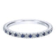 14K W Gold Dia/SApp Eternity Band 14K White Gold ANniversary Band AN11357-6W44SA