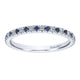 14K W Gold Dia/SApp Eternity Band 14K White Gold ANniversary Band AN11357-6W44SA