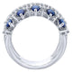 Anniversary Band 14k White Gold Diamond And Sapphire Fancy