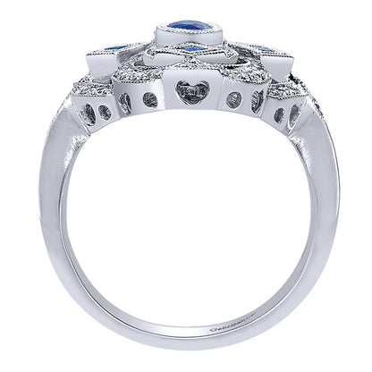Ladies' Ring 14k White Gold Victorian Fashion