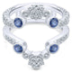 Anniversary Band 14k White Gold Diamond And Sapphire Jacket