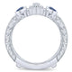 Anniversary Band 14k White Gold Diamond And Sapphire Jacket