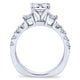 14K White Gold Diamond 3 Stone Princess Cut With European Shank 14K White Gold Engagement Ring ER402