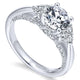 14K White Gold Diamond 3 Stones 14K White Gold Engagement Ring ER12620R4W44Jj