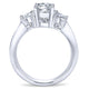 Engagement Ring 14k White Gold Diamond 3 Stones