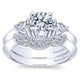 Engagement Ring 14k White Gold Diamond 3 Stones