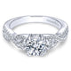 Engagement Ring 14k White Gold Diamond 3 Stones