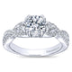 Engagement Ring 14k White Gold Diamond 3 Stones