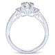 Engagement Ring 14k White Gold Diamond 3 Stones