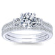 Engagement Ring 14k White Gold Diamond 3 Stones