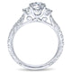 Engagement Ring 14k White Gold Diamond 3 Stones