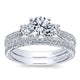 Engagement Ring 14k White Gold Diamond 3 Stones
