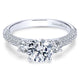 Engagement Ring 14k White Gold Diamond 3 Stones