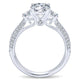 Engagement Ring 14k White Gold Diamond 3 Stones