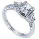 14K White Gold Diamond 3 Stones 14K White Gold Engagement Ring ER8865W44Jj