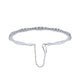 14k White Gold Diamond Bangle