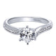 Engagement Ring 14k White Gold Diamond Bypass