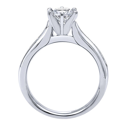 Engagement Ring 14k White Gold Diamond Bypass