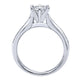 Engagement Ring 14k White Gold Diamond Bypass