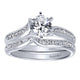 Engagement Ring 14k White Gold Diamond Bypass