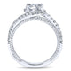 Engagement Ring 14k White Gold Diamond Bypass