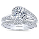 Engagement Ring 14k White Gold Diamond Bypass