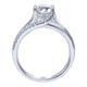 Engagement Ring 14k White Gold Diamond Bypass