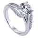 Engagement Ring 14k White Gold Diamond Bypass
