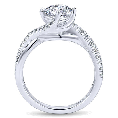 14K White Gold Diamond Bypass 14K White Gold Engagement Ring ER10258W44Jj