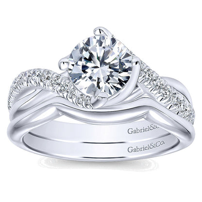 14K White Gold Diamond Bypass 14K White Gold Engagement Ring ER10258W44Jj