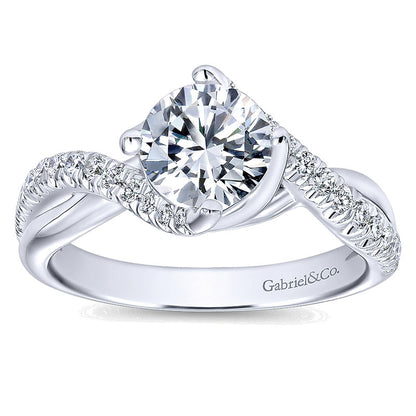 14K White Gold Diamond Bypass 14K White Gold Engagement Ring ER10258W44Jj