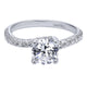 Engagement Ring 14k White Gold Diamond Bypass