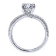 Engagement Ring 14k White Gold Diamond Bypass