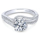 Engagement Ring 14k White Gold Diamond Bypass