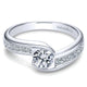 Engagement Ring 14k White Gold Diamond Bypass