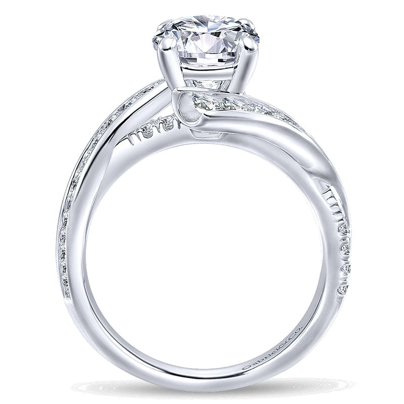 14K White Gold Diamond Bypass 14K White Gold Engagement Ring ER12336R4W44Jj